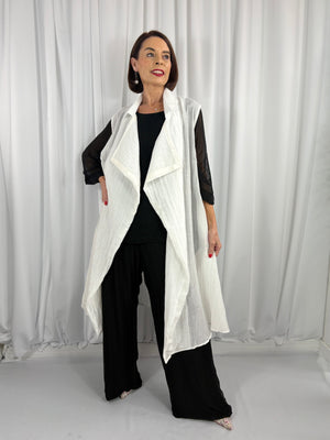 Chicago waterfall jacket in white