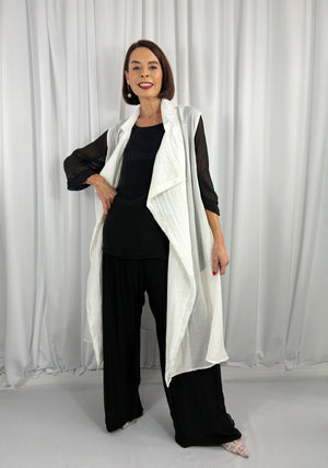 Chicago waterfall jacket in white