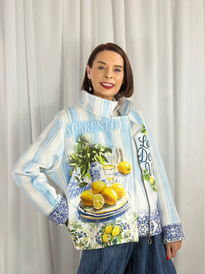 Rimini quirky jacket in lemon shallow