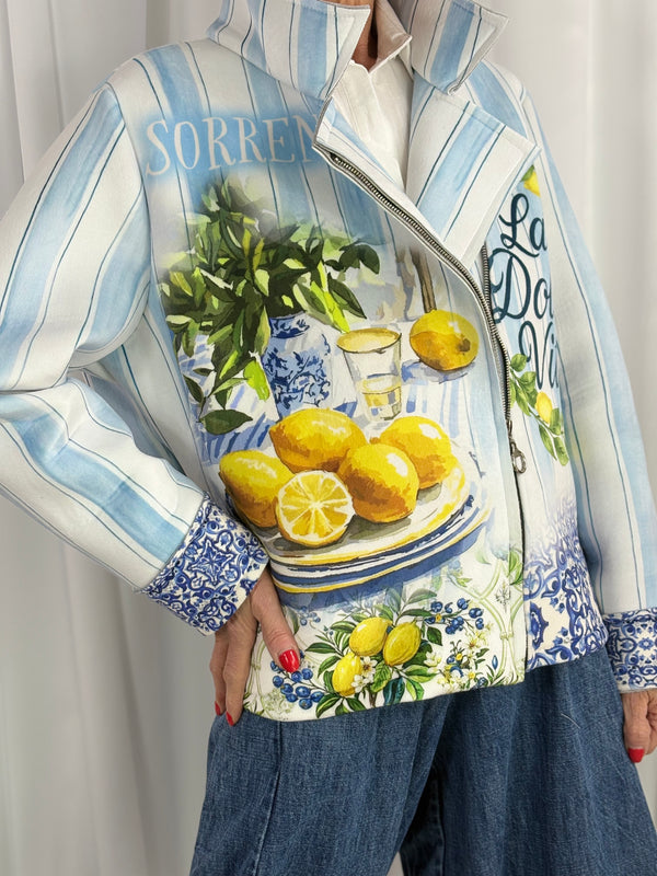 Rimini quirky jacket in lemon shallow