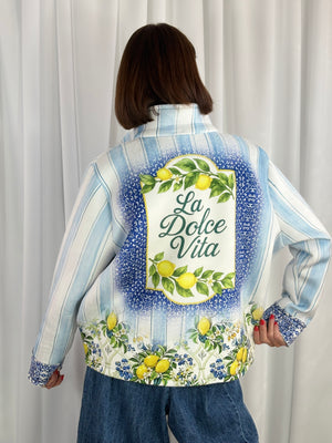 Rimini quirky jacket in lemon shallow