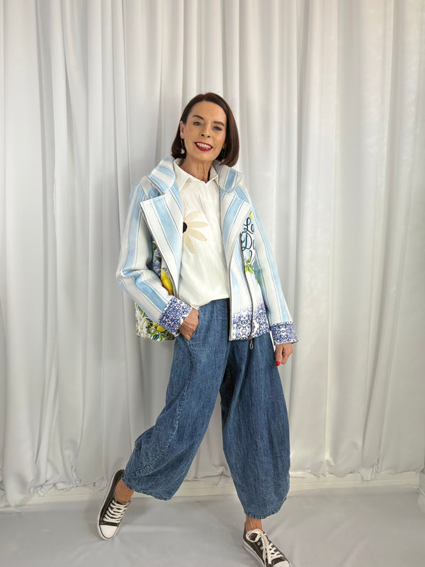 Rimini quirky jacket in lemon shallow