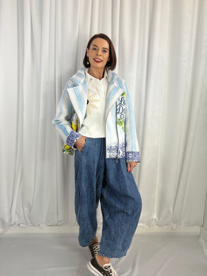 Rimini quirky jacket in lemon shallow