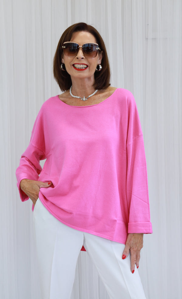 Sarah super soft slouch knit in pink