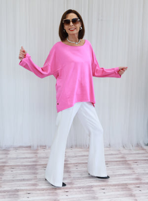 Sarah super soft slouch knit in pink