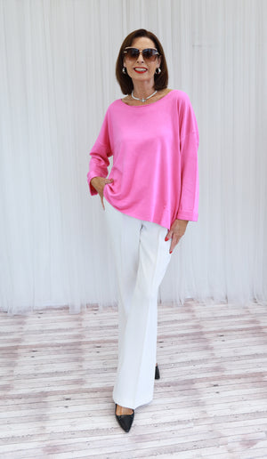 Sarah super soft slouch knit in pink