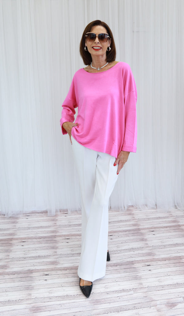 Sarah super soft slouch knit in pink