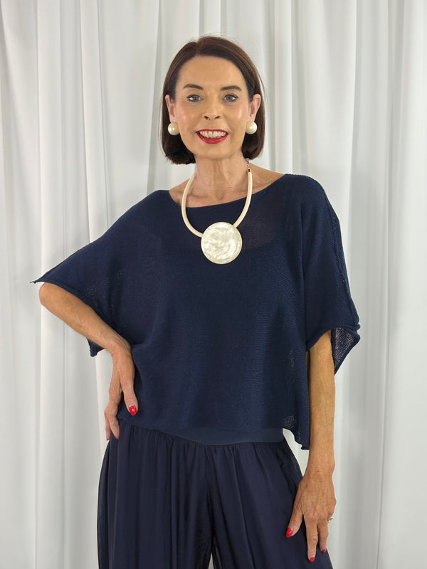 Ruby layer knit in navy