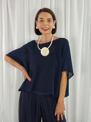 Ruby layer knit in navy