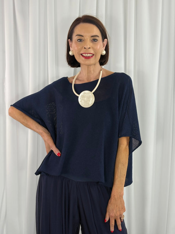 Ruby layer knit in navy