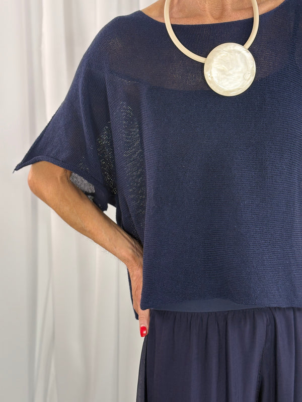 Ruby layer knit in navy