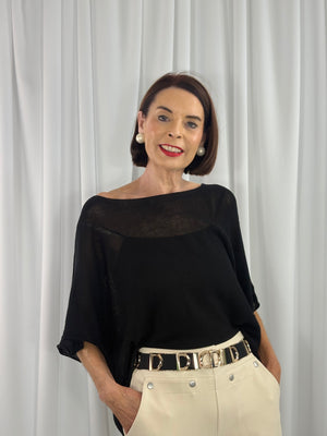 Ruby layer knit in Black