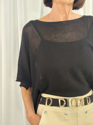 Ruby layer knit in Black