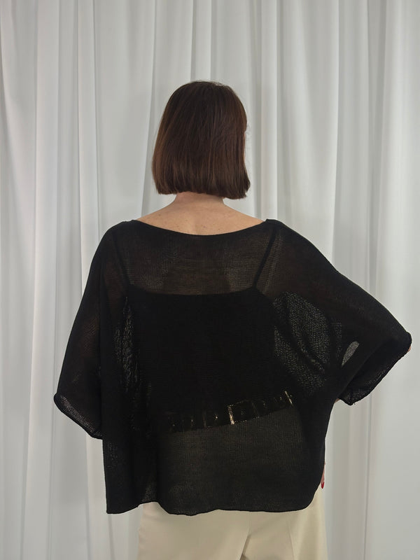 Ruby layer knit in Black