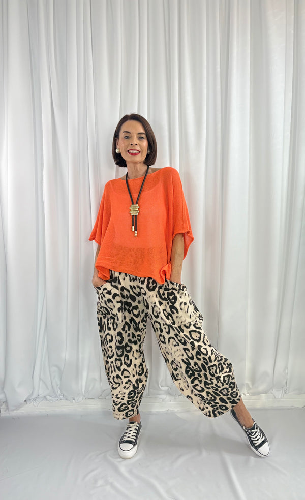 Ruby layer knit in orange