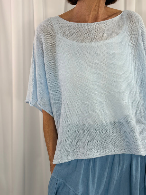 Ruby layer knit in baby blue