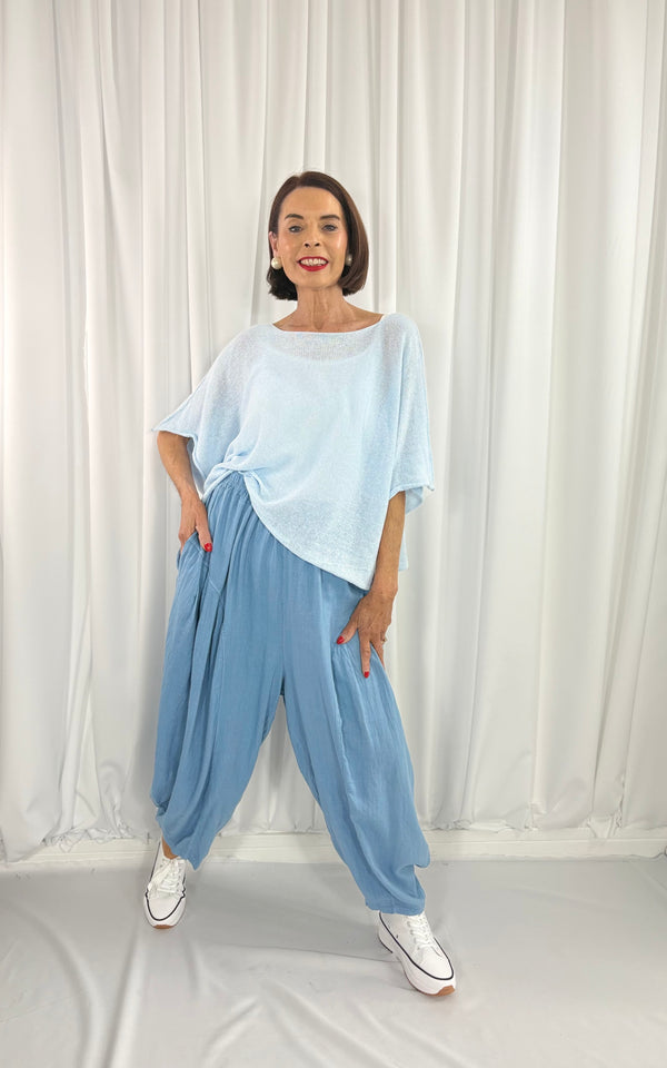 Ruby layer knit in baby blue