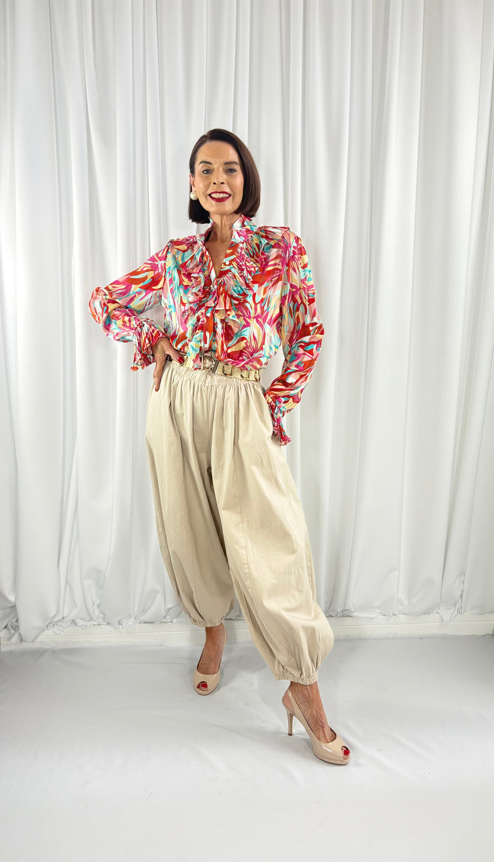 Santorini Shirt in red and multi