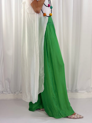 Dune silky palazzo trousers in emerald green - Bond Street Store