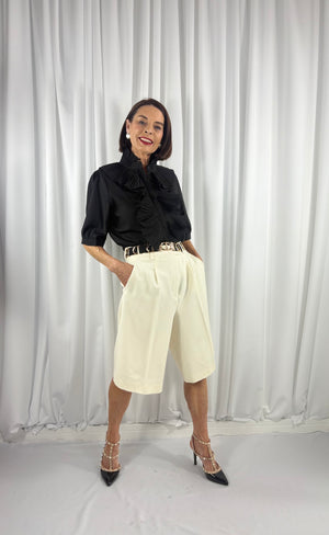 Sylvia short sleeves shirt in black - Bond Street Store