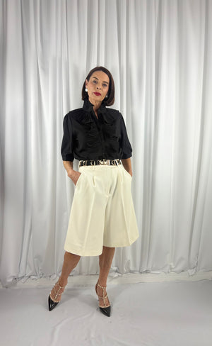 Sylvia short sleeves shirt in black - Bond Street Store