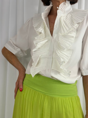 Sylvia short sleeves shirt in white - Bond Street Store