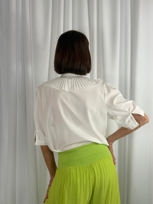 Sylvia short sleeves shirt in white - Bond Street Store
