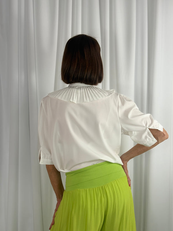 Sylvia short sleeves shirt in white - Bond Street Store