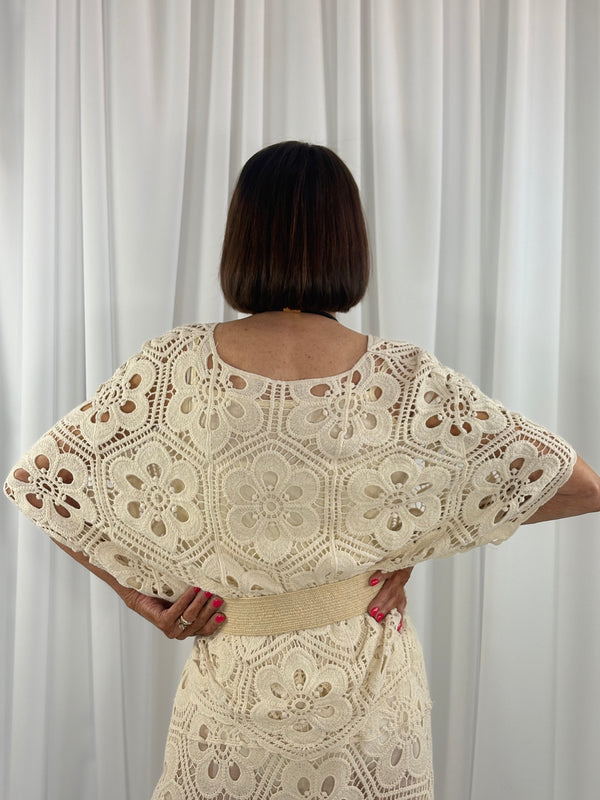 Rafael Crochet suit in cream - PRE ORDER DELIVERY DATE 13 APRIL - Bond Street Store