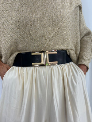 Rafael Stretch belt in gold - Bond Street Store