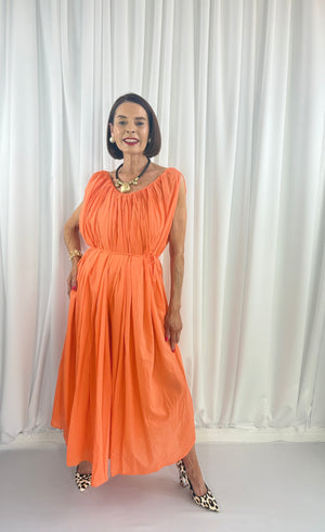 Mila dress in burnt orange - Bond Street Store