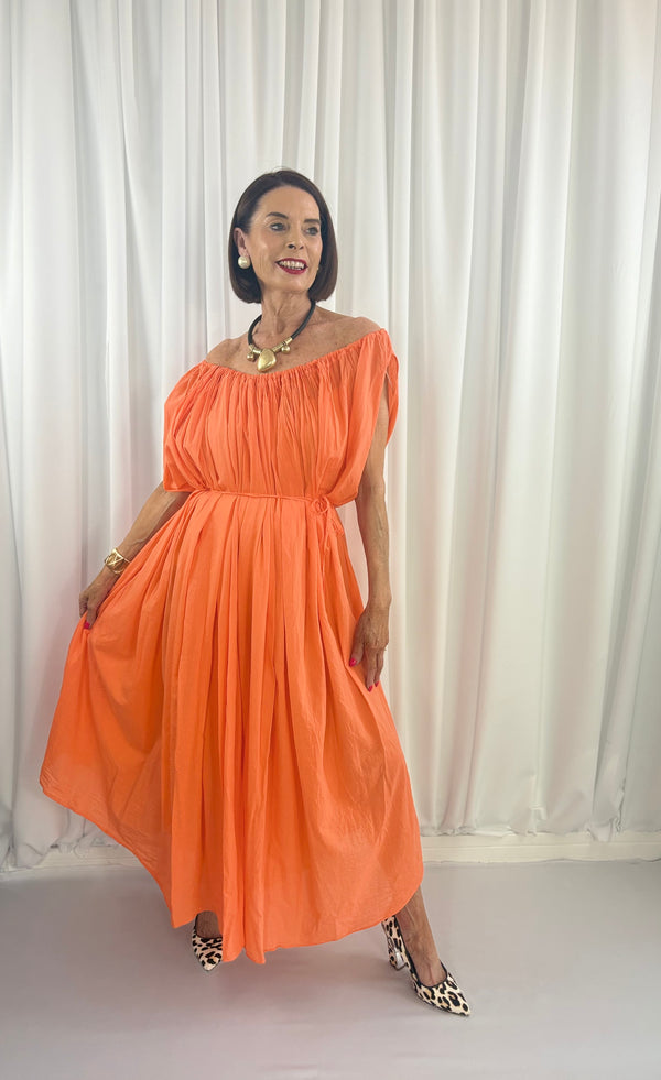 Mila dress in burnt orange - Bond Street Store