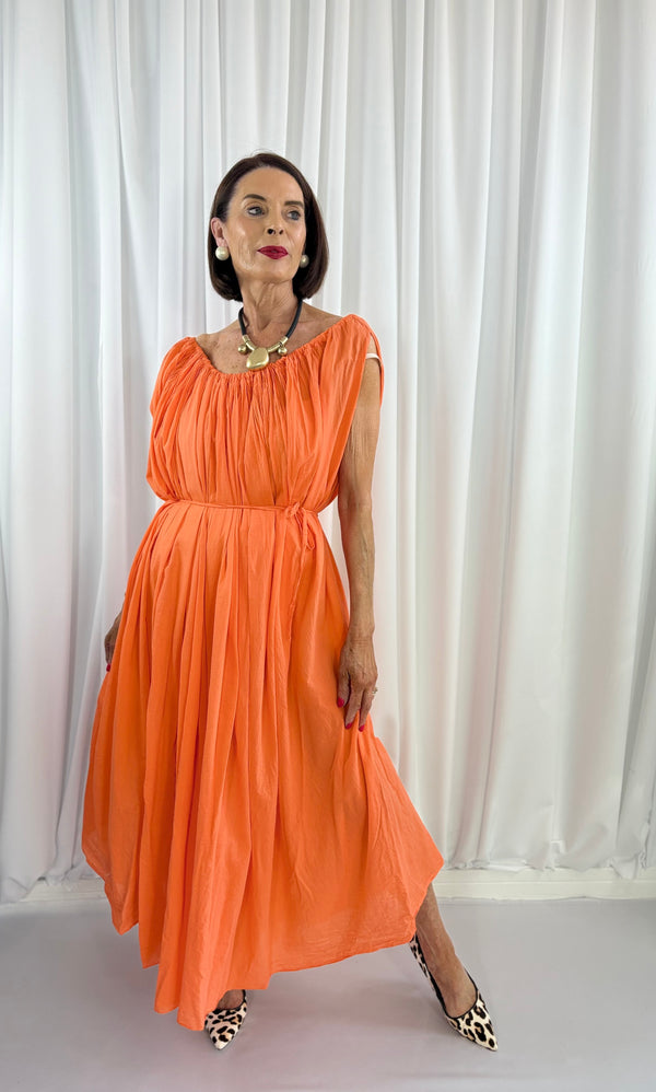 Mila dress in burnt orange - Bond Street Store