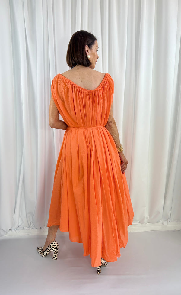 Mila dress in burnt orange - Bond Street Store