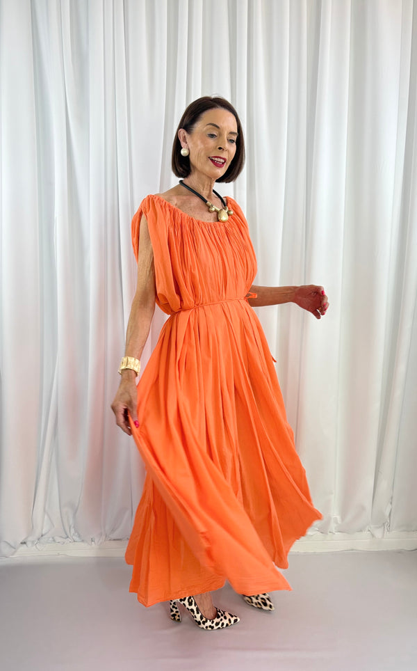 Mila dress in burnt orange - Bond Street Store
