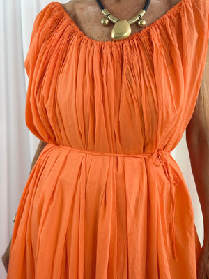 Mila dress in burnt orange - Bond Street Store