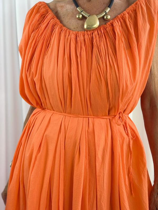 Mila dress in burnt orange - Bond Street Store
