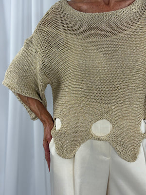Rafael knitwear in gold - Bond Street Store