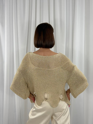 Rafael knitwear in gold - Bond Street Store