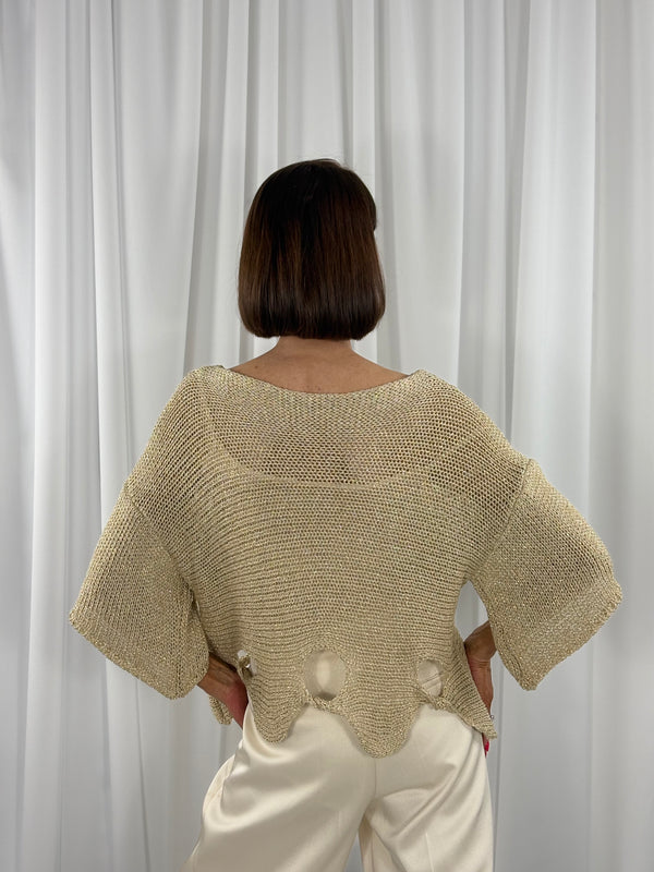 Rafael knitwear in gold - Bond Street Store