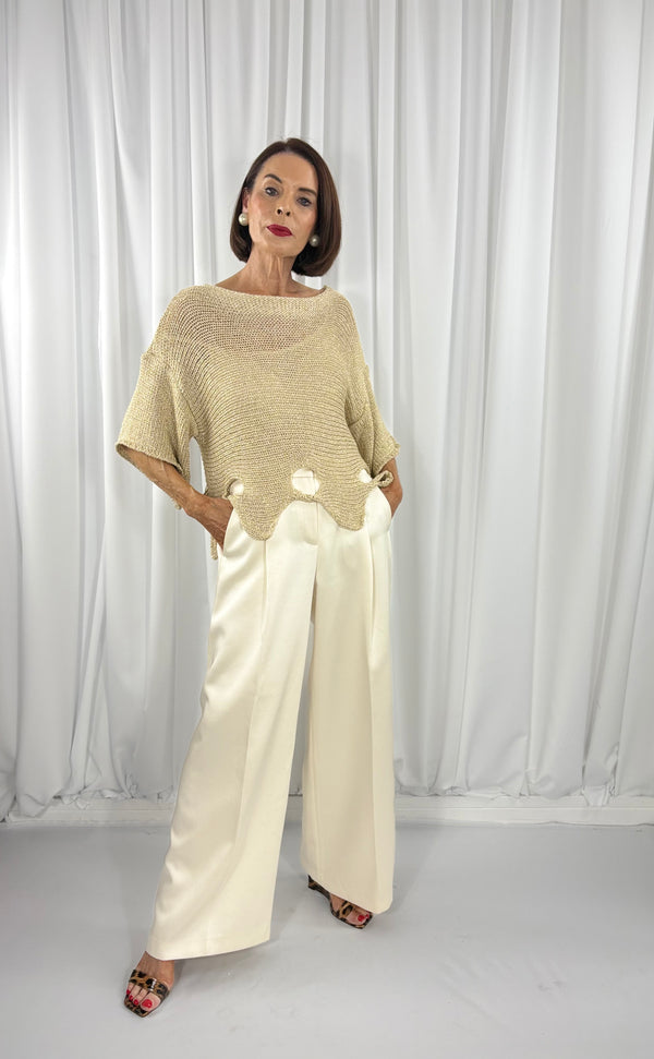 Rafael knitwear in gold - Bond Street Store