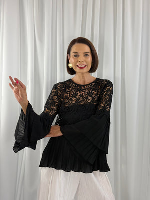 Margarita Crochet top in black - Bond Street Store