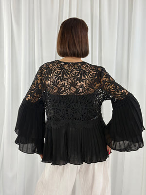 Margarita Crochet top in black - Bond Street Store