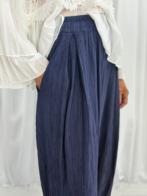 Margarita Balloon Trousers in navy - Bond Street Store