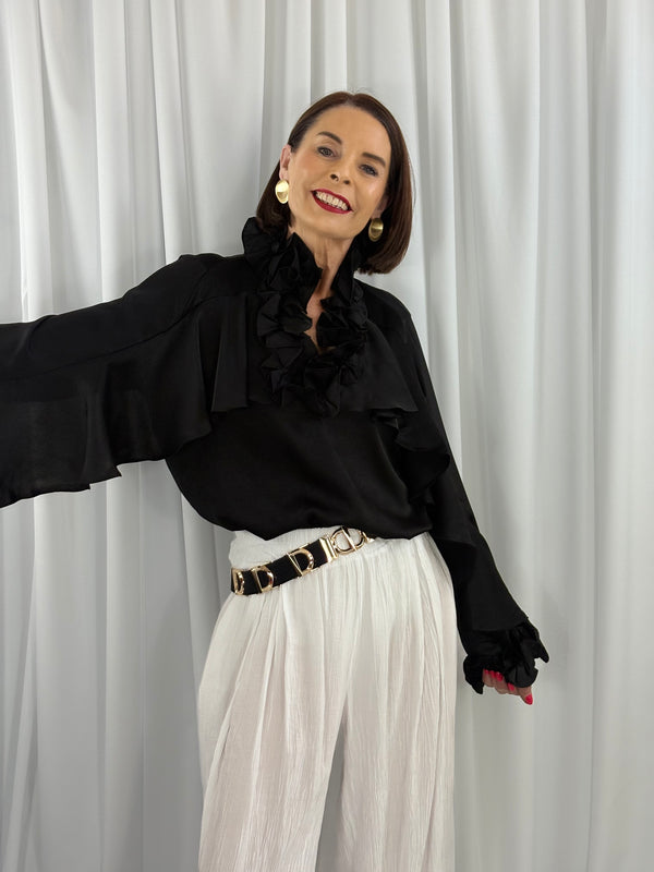 Santorini Top in black