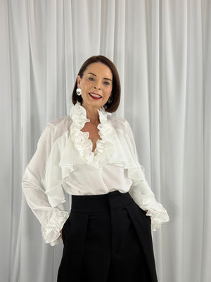 Santorini Top in white - Bond Street Store
