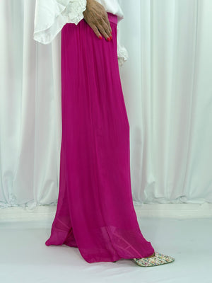 Dune silky palazzo trousers in cerise pink - Bond Street Store
