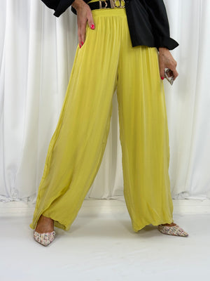 Dune silky palazzo trousers in pistachio - Bond Street Store
