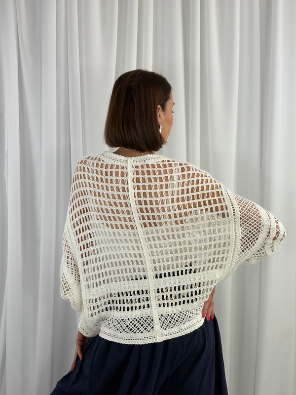Betty Crochet top in white - Bond Street Store