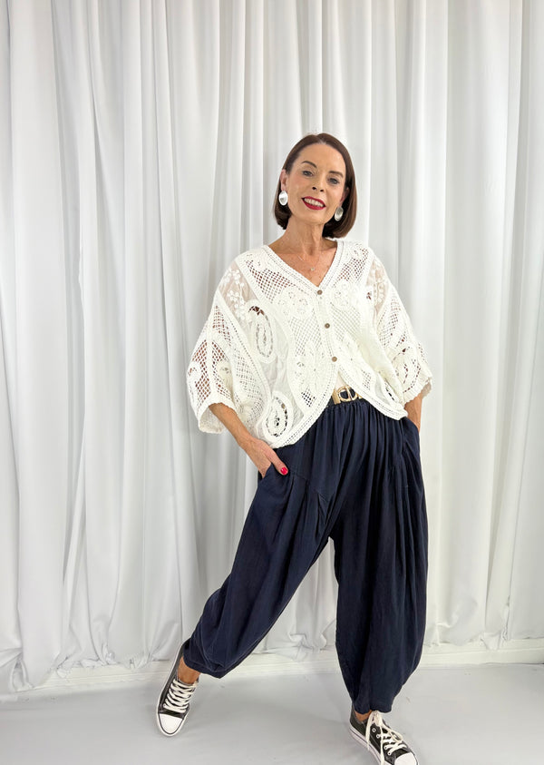 Betty Crochet top in white - Bond Street Store